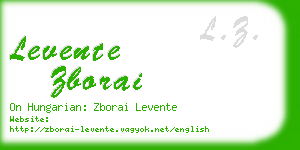 levente zborai business card